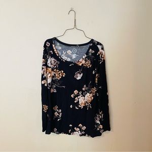 Floral Long Sleeve Knit Top